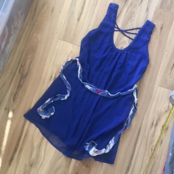 Small blue minidress by Double Zero - Picture 1 of 6